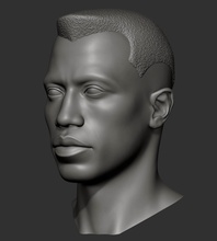 wesley snipes - blade portrait people 3dprint wesleysnipes zbrush art sculptures head character face anatomy statue 3d print model - Mito3D