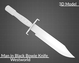 westworld homme noir comme couteau bowie 3d modèle d'impression des fichiers stl loisirs-bricolage le l'homme la chaîne hbo de l'impression les high poly passe-temps bricolage hobby d'autres 3d print model - Mito3D
