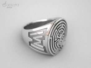 westworld maze ring 9s original matrix ai robots jewelry rings 3d cyborg gift western series 3d print model - Mito3D