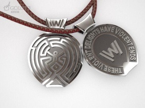 westworld pendant - original 2 variants jewelry series hopkins ai robots future movie pendants 3d print model - Mito3D