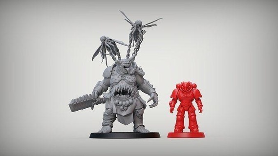 martillo guerra enano demonio príncipe nurgle plaga guardia muerte monstruo bestia fantasía personaje juegos juguetes tablero 3d print model - Mito3D
