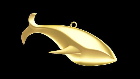 whale pendant jewelry nature art fish animal sea ocean water pendants 3d print model - Mito3D