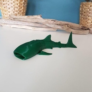 baleia Tubarão flexi flexível flexi peixe Tubarão baleia brinquedos impressão colocar animal realista fábrica mar oceano jogos jogos brinquedos 3d print model - Mito3D