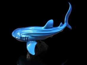 tubarão-baleia a arte tubarão baleia peixe do mar oceano rhincodon typus adulto sexo masculino animais esculturas 3d print model - Mito3D