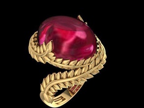 Weizen Ring Opal Topas Silber Korinther Gold Liebe Luxus Mode Schmuck Ringe 3d print model - Mito3D