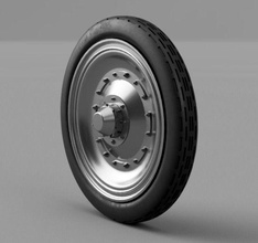 roue de 122mm obusier m-30 loisirs-bricolage l'automobile des pneus la jante passe-temps le bricolage hobby 3d print model - Mito3D