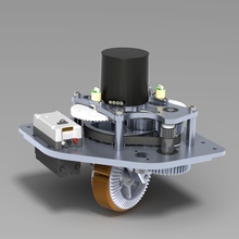 ruota 360 elettronica industria isolato acciaio energia vicino natura connessione cavo scienza ingegneria 3d print model - Mito3D