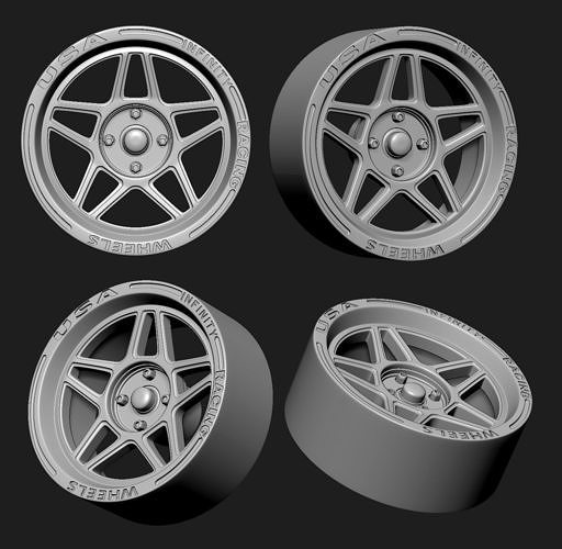 ruota infinito corsa pneumatico macchina veicolo sport gara settore automobilistico miniatura passatempo Fai 3D print model - Mito3D