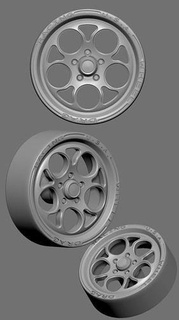 wheel miniature car wheels carminiature miniaturecar wheelscar carwheels wheelsmini 3dprint hobby diy automotive 3d print model - Mito3D