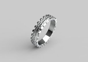 la roue de l'anneau bijoux l'impression maître les anneaux 3d print model - Mito3D