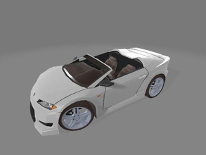 coche blanco vehiculo Coche 3d transporte carreras neumático carros estilizado juegos juguetes 3d print model - Mito3D