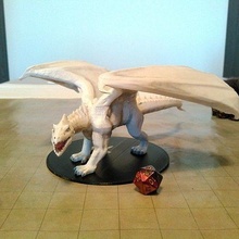 white dragon Dragão dragões branco masmorras Dragões Branco dnd descobridor jogos pronto navio guerra destruidor imprimível diamante anel esterlina criatura mágico arte esculturas 3d print model - Mito3D