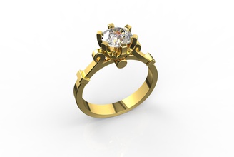 diamante bianco stile vintage anello di fidanzamento gioielli oro matrimonio disco platino anelli diamanti brillante argento moda e bellezza d'oro la sterlina gemma brillant diamant vintag ruby 3d print model - Mito3D
