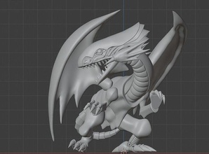branco dragão azul olhos 3d impressão modelo yugi oh jogos brinquedos 3d print model - Mito3D