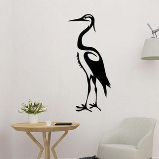 white egret stork wall art bird animal relief stl 2d 3d logo decor decoration room study deco home 3d print model - Mito3D