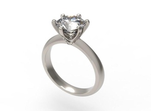 engagement ring diamond gemstone platinum jewelry precious shining luxury marriage gem printable brilliant fashion jewel rings 3d print model - Mito3D