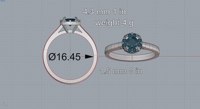 oro blanco anillo invisible de la llamarada joyería steliography plata los diamantes rodio el platino 3d colgante diseño anillos 3d print model - Mito3D