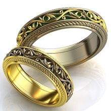 white gold rings jewelry wedding character accessory clothing 3d print model - Mito3D
