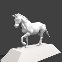 white horse art nag stallion equestrian mare equine mane pony riding mammal sculptures 3d print model - Mito3D