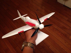white plane 3d model games-toys toys cool stuff games 3d print model - Mito3D