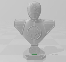 blanco guardabosque busto poderosa morfina ira whiteranger mmpr juegos juguetes 3d print model - Mito3D