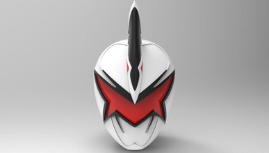 white ranger helmet dino thunder 3d printing power rangers hobby diy 3d print model - Mito3D