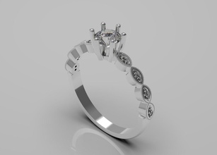 anello bianco gioielli oro whitegold lg rhinoceros gev stile il design business argento gemma di diamanti d'oro matrix anelli platinium bellezza 3d modello 3d print model - Mito3D
