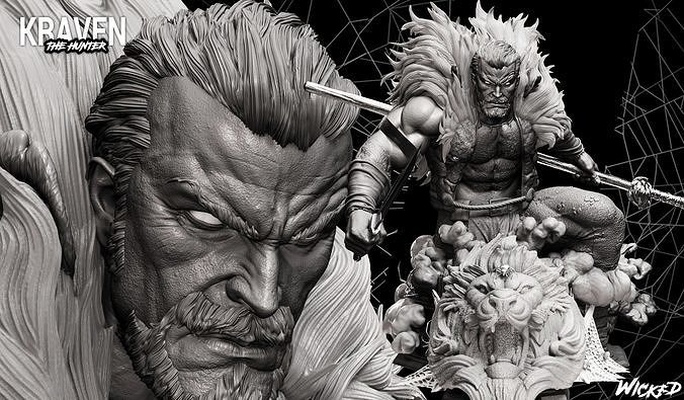 wicked kraven bust tested ready 3d printing 3dmodeling 3dart anime sculpture 3dprinting art sculptures 3d print model - Mito3D