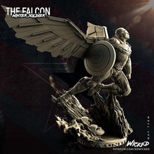 wicked marvel falcon - captain america sculpture stls stl 3d printing sculptures avengers marvelcollectibles 3dprint 3dprintable 3dprinting resinprinter marvelcomics samwilson captainamerica hobby diy 3d print model - Mito3D