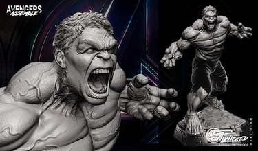 wicked marvel hulk avengers diorama sculpture 3dmodeling 3dart anime 3dprinting art sculptures 3d print model - Mito3D