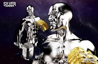 wicked marvel silver surfer bust 3d print model silversurfer patreon stlfiles 3dprinting 3dmodeling art sculptures 3d print model - Mito3D