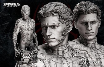 malvado maravilla hombre araña tom holanda busto 3d impresión modelo patreon arte esculturas 3d print model - Mito3D