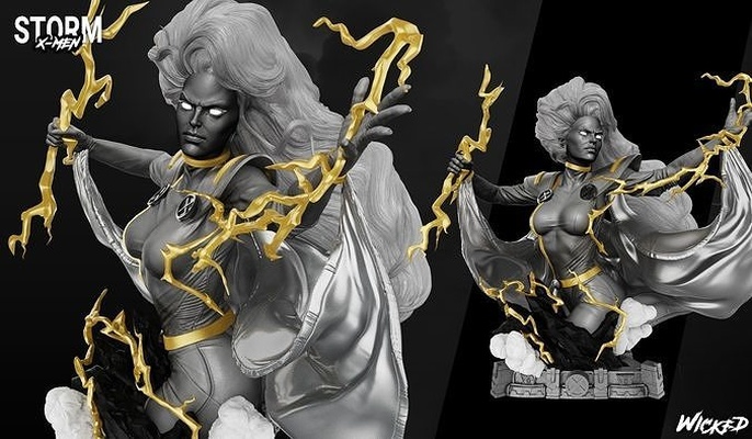 wicked marvel storm bust ready 3d printing 3dmodeling 3dart sculpture 3dprinting fantasy art sculptures 3d print model - Mito3D