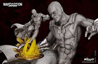 wicked marvel vision sculpture 3d print model 3dprinting 3dmodeling patreon art sculptures 3d print model - Mito3D