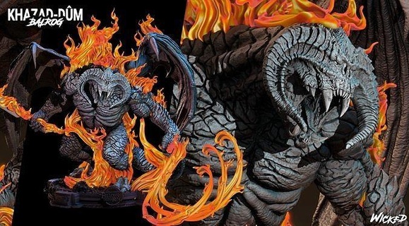 wicked movies balrog sculpture ready 3d printing 3dmodeling 3dart 3dprinting art sculptures 3d print model - Mito3D