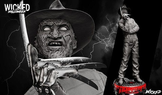 wicked movies fredy krueger sculpture ready 3d printing 3dmodeling 3dart anime 3dprinting art sculptures 3d print model - Mito3D