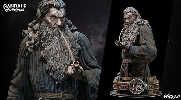 wicked movies gandalf bust ready 3d printing 3dmodeling 3dart sculpture 3dprinting art sculptures 3d print model - Mito3D