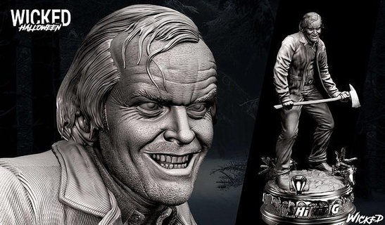 wicked movies jack torrance sculpture ready 3d printing 3dmodeling 3dart anime 3dprinting jacktorrance art sculptures 3d print model - Mito3D