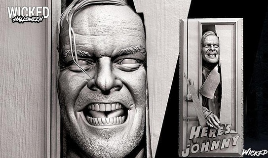 wicked movies jack torrance wall book holder 3dmodeling 3dart anime sculpture 3dprinting art sculptures 3d print model - Mito3D