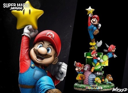 malvagio video gioco super Mario diorama completare scultura 3dmodeling 3dart 3dprinting arte sculture 3d print model - Mito3D