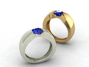 ampia surround anello gioielli al di sotto la pietra il cuscino cut anelli 3d print model - Mito3D