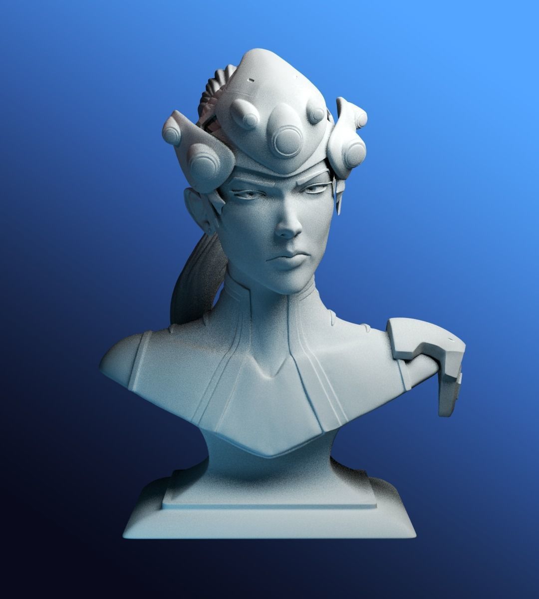 widowmaker games-toys art character human people head bust statue portrait woman figurine deco decoration games toys other 3D print model - Mito3D