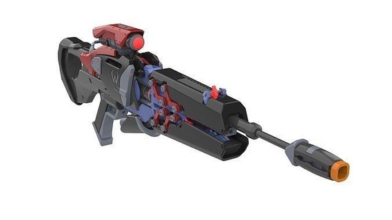 widowmaker noire skin - overwatch commercial stl printable toy craft diy gun video game pulse pistol blaster rifle sniper games toys 3d print model - Mito3D