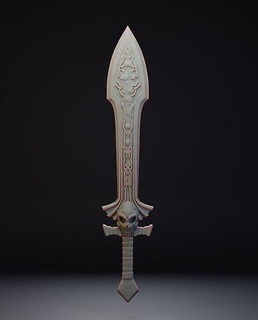viudas remordimiento mundo Warcraft espada arma guerra juego afilado Caballero personaje juegos juguetes 3d print model - Mito3D