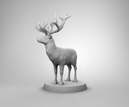 wild deer nature animal beast zoo forest wildlife horns 3d printing 3dprintmodel science biology 3d print model - Mito3D