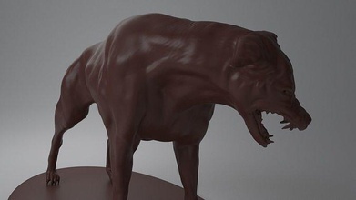 wild hund krieger eckzahn 3dsculpt resinprinting wolf fuchs hundegeschenk warcraft demondog hündchen alsation hyäne säugetier haustier natur boxer rottweiler kunst skulpturen 3d print model - Mito3D