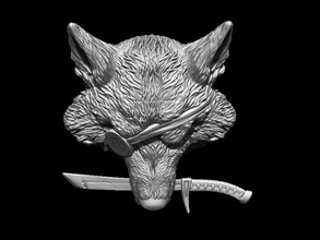 sauvage Loup animal sculpture nature statue art portrait mammifère tête sculptures 3d print model - Mito3D
