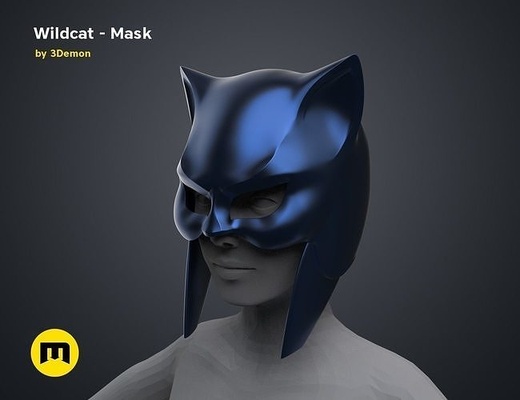 gato montés máscara niña estrella superhéroe supermujer dc historietas sobrenatural personal cosplay serie héroe heroína catwoman niña gata salvaje moda 3d print model - Mito3D