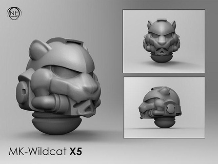 wildcat helmets shoulderpads 3d print model space marine helmet warhammer sci fi scifi 40k miniatures primaris futuristic games primary tabletop game toys accessories 3d print model - Mito3D