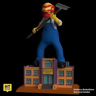 Willie Simpsons Simpson desenho animado personagem tv esculturas jogos brinquedos brinquedo willy Springfield escola elementar jardim jardineiro 3d print model - Mito3D